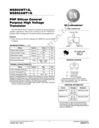 MSB92WT1 Datasheet Cover