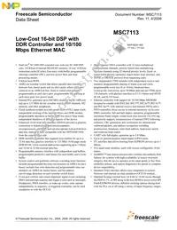 MSC7113VM1000 Datasheet Cover