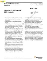MSC7115VM1000 Datasheet Cover