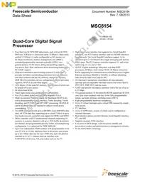 MSC8154TAG1000B Datasheet Cover