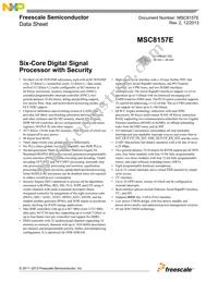 MSC8157ETAG1000A Datasheet Cover