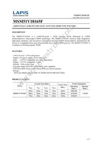 MSM51V18165F-60T3 Datasheet Cover