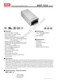 MSP-1000-15 Datasheet Cover