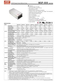 MSP-600-7.5 Datasheet Cover