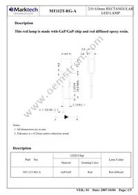 MT112T-RG-A Datasheet Page 2