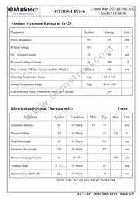 MT2030-HRG-A Datasheet Page 3