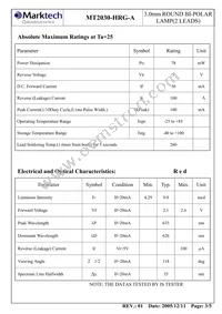 MT2030-HRG-A Datasheet Page 4