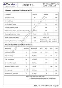 MT212T-G-A Datasheet Page 3