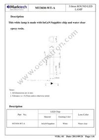 MT3030-WT-A Datasheet Page 2