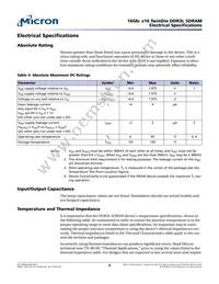 MT41K1G16DGA-125:A Datasheet Page 8