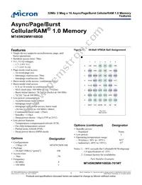 MT45W2MW16BGB-708 AT Datasheet Cover