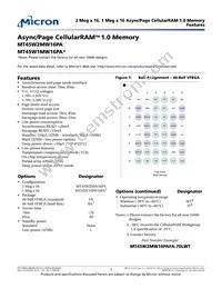 MT45W2MW16PAFA-85 WT Datasheet Cover