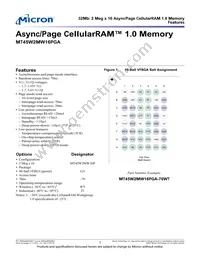 MT45W2MW16PGA-70 IT Datasheet Cover