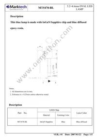 MT5470-BL Datasheet Page 2