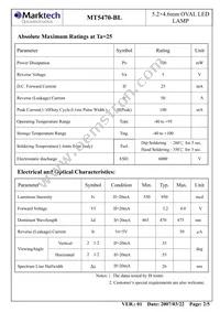 MT5470-BL Datasheet Page 3