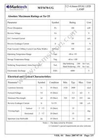 MT5470-UG Datasheet Page 3