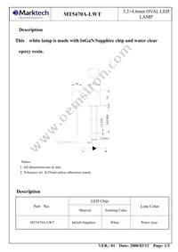 MT5470A-LWT Datasheet Page 2