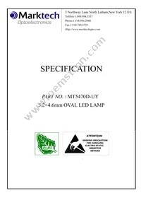 MT5470D-UY Datasheet Cover