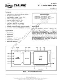 MT8815APR1 Datasheet Cover