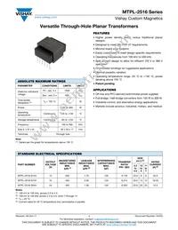 MTPL-2516-S12V Datasheet Cover