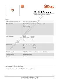 MU20-5101 Datasheet Cover