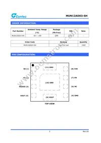 MUN12AD03-SH Datasheet Page 2