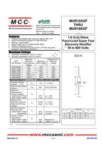 MUR160GP-TP Datasheet Cover