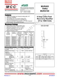 MUR480-TP Datasheet Cover