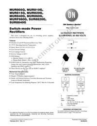 MUR805 Datasheet Cover