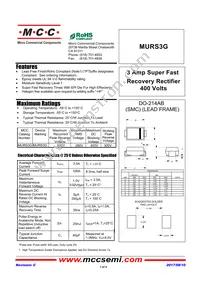 MURS3G-TP Datasheet Cover