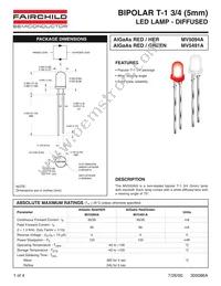 MV5491A Datasheet Cover