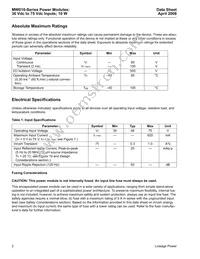 MW010C Datasheet Page 2