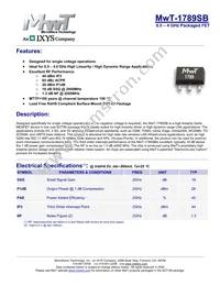 MWT-1789SB Datasheet Cover
