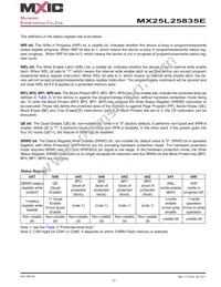 MX25L25835EMI-10G Datasheet Page 21