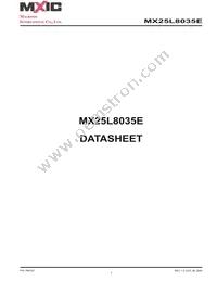 MX25L8035EM2I-10G Datasheet Cover