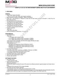 MX25U2033EZUI-12G Datasheet Page 5