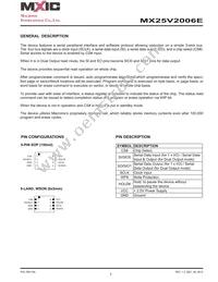 MX25V2006EZNI-13G Datasheet Page 5