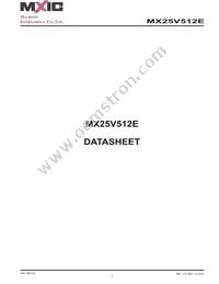 MX25V512EZUI-13G Datasheet Cover