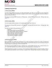 MX25V512EZUI-13G Datasheet Page 12