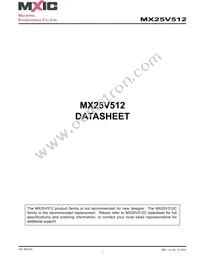 MX25V512ZUI-20G Datasheet Cover