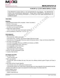 MX25V512ZUI-20G Datasheet Page 2