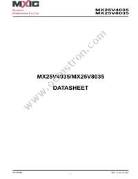 MX25V8035MI-15G Datasheet Cover