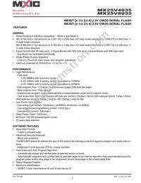 MX25V8035MI-15G Datasheet Page 5