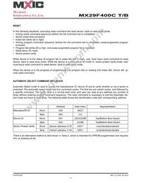 MX29F400CTTC-90G Datasheet Page 11