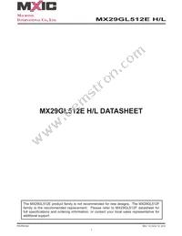 MX29GL512ELXFI-10Q Datasheet Cover