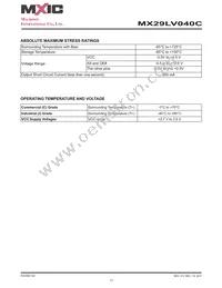 MX29LV040CQC-90G Datasheet Page 17