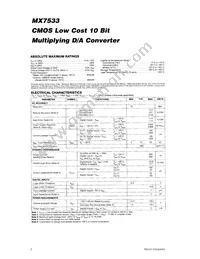 MX7533UQ/883B Datasheet Page 2