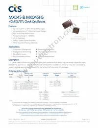 MXO45HS-21.5000 Datasheet Cover