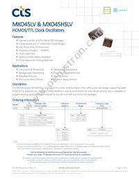 MXO45HSTLV-6C-37M0560 Datasheet Cover
