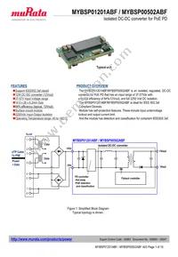 MYBSP01201ABF Datasheet Cover